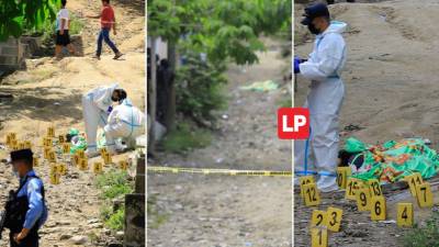 La violencia sigue cobrando vidas en Honduras. Este domingo, en horas de la madrugada, se registró una nueva masacre en la zona norte del país, la cual dejó cinco hombres muertos. Fotografía. La Prensa / Melvin Cubas.