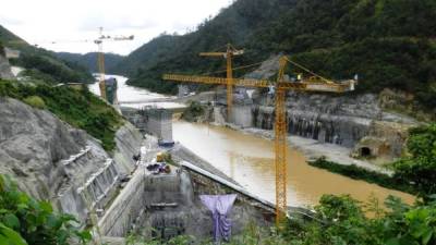 Construcción de represa Patuca III. Foto tomada el 23 de octubre de 2016.