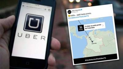 Uber, la compañía estadounidense anunció por medio de un comunicado que dejará de operar en Colombia.