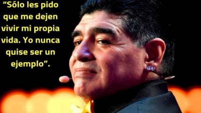 A lo largo de su vida pública, Diego Armando Maradona dejó frases para el recuerdo.