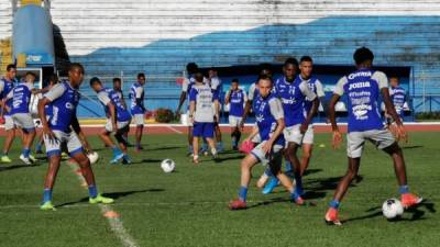 Entreno esta mañana de la Sub 23 de Honduras.