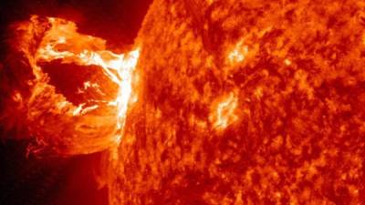 Imagen facilitada por la NASA de una tormenta solar. EFE/Archivo