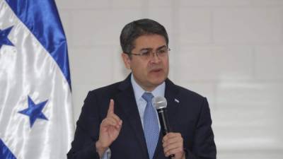 El presidente de Honduras Juan Orlando Hernández.