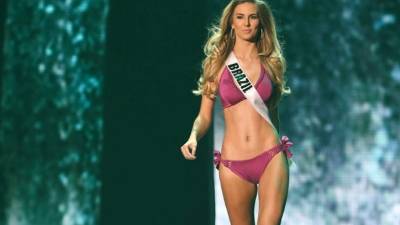 Marthina Brandt, Miss Brasil, es la favorita de las latinas para triunfar. Será top 5. Es bella por cualquier ángulo. Fue electa una semana antes de que iniciara el certamen. Lució realmente espléndida.