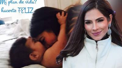 Alejandra Espinoza con Matteo.