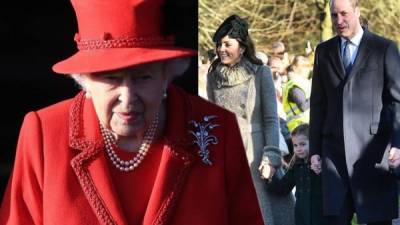 La reina Isabel II fue acompañada por su familia a la misa de Navidad este 25 de diciembre.