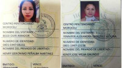 Fotografías de mujeres arrestadas al momento de entrar a La Tolva.