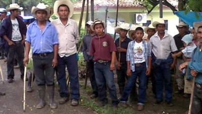 Los Chortís exigen el cumplimiento de entrega de tierras.