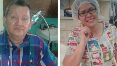 El médico Yamil Maradiaga y la enfermera Vilma Merlo.