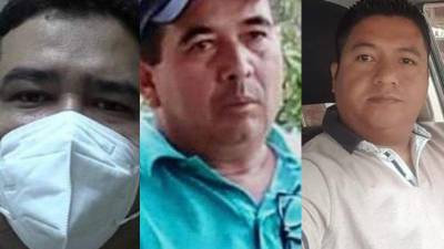 Imágenes en vida de Miguel Varela, Reinel Fúnez y Fabián Valladares.