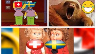 A falta de emociones en el partido, la creatividad en redes florece a raíz del aburrido Suecia-Suiza en octavos de final.