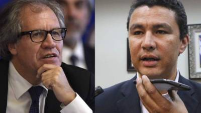 Luis Almagro, secretario de la OEA, y Ebal Díaz, dirigente del Partido Nacional.