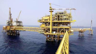 Una plataforma de Pemex en la Bahía de Campeche, en México. La petrolera estatal monopolizó hasta hace poco el sector de hidrocarburos.