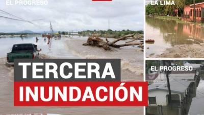 Las lluvias de una onda tropical en el país durante el fin de semana han causado que los ríos Chamelecón y Ulúa se desborden por tercera vez en el Valle de Sula. Hasta el momento el nivel del agua es de menor riesgo como las inundaciones por Eta e Iota.