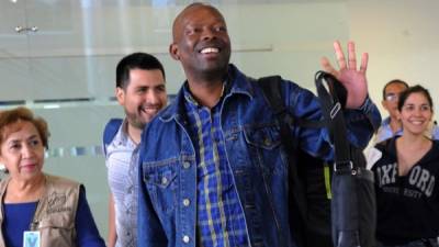 Ángel Amílcar Colón durante su llegada a Honduras.