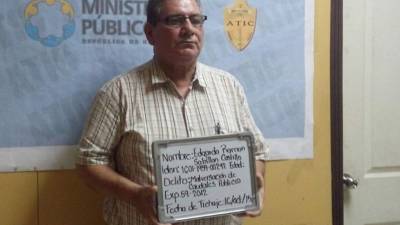 Edgardo Ramón Sabillón Castillo fue capturado la noche del viernes en San Pedro Sula.