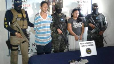 Hernán Peña y Yoselin Rodríguez fueron detenidos por suponerlos responsables del delito de extorsión.