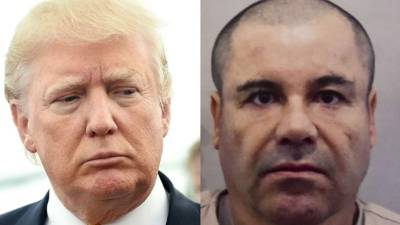 El precandidato republicano, Donal Trump. En la otra imagen el líder del cartel de Sinaloa, Joaquín 'El Chapo' Guzmán.