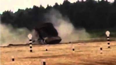 Toma de video cuando el tanque dio varias vueltas.