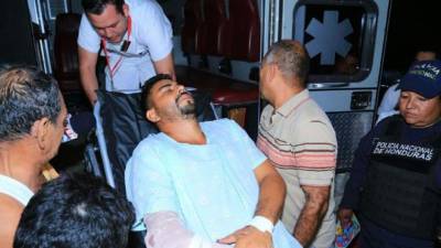 Gabriel Enrique Ponce al momento de ser atendido.