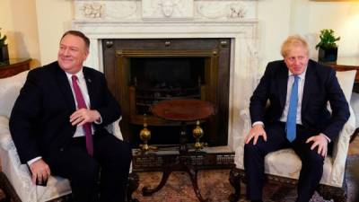 Mike Pompeo, secretario de Estado de EEUU, y Boris Johnson, primer ministro del Reino Unido.