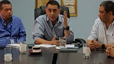 Mario Pineda (centro), titular de Idecoas.