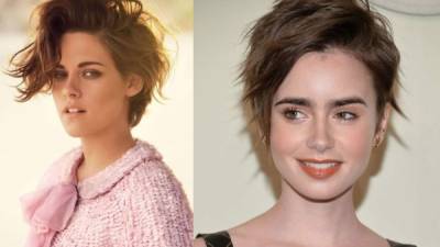 Kristen Stewart luce la versión corta del ‘bob’ y Lily Collins el del ‘Pixie’.