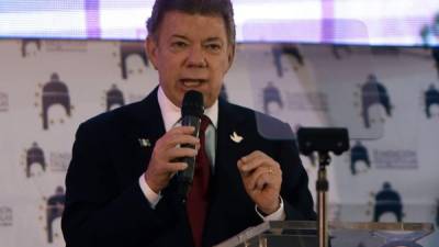 El mandatario Juan Manuel Santos. Foto: AFP/Johan Ordóñez