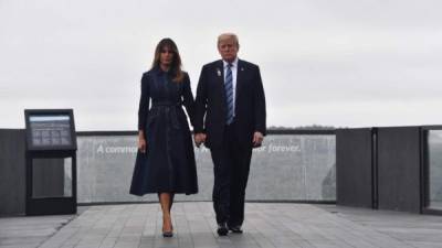 El presidente estadounidense, Donald Trump, y su esposa, Melania, conmemoraron este martes el 17 aniversario de los ataques terroristas del 11-S, en un día que simboliza la unidad nacional en EEUU.