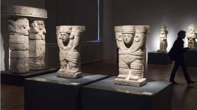 Berlín acoge desde hoy una exposición sin precedentes de cerca de trescientas obras de arte maya, entre las que se encuentran numerosos tesoros nacionales mexicanos y con la que se inaugura el Año Dual México-Alemania. EFE.