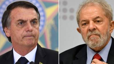 Jair Bolsonaro, presidente de Brasil y Luiz Ignacio Lula Da Silva.