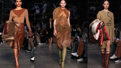 A Burberry no le faltó la clásica gabardina, solo ligeramente modernizada.