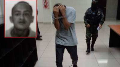 Julio Misael Lozano Lara en los juzgados de San Pedro Sula.