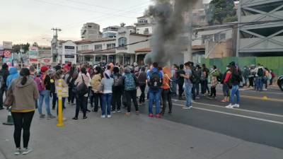 Imagen de una protesta protagonizada por maestros en la capital del país.