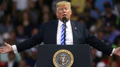 Donald Trump, presidente de Estados Unidos dio su discurso en una campaña que realiza para su reelección.