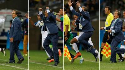 Con una alegría inmensa Jorge Luis Pinto se presentó a la conferencia de prensa luego del histórico triunfo ante Corea del Sur que le dio el pase a Honduras a las semifinales del fútbol masculino en los Juegos Olímpicos de Río 2016.