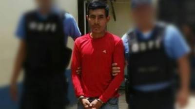 García Jiménez cuando fue capturado por policías.
