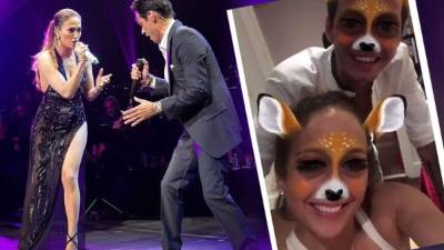 Jennifer López y Marc Anthony juntos en Snapchat.