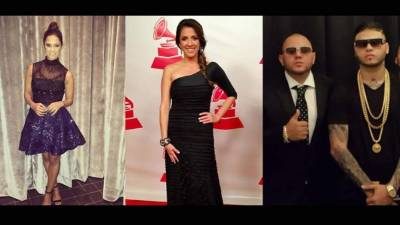 Rocsi Díaz y Maity Interiano, además del productor de Farruko el ceibeño Frank Martínez.