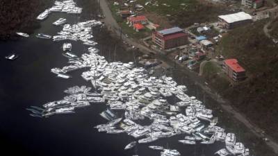 Efecto en el puerto del paso del huracán Irma y del huracán María en Tortola, Islas Vírgenes Británicas. EFE/Archivo