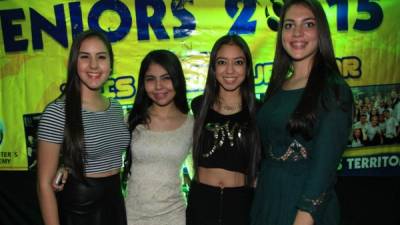 Paola Fajardo, Andrea Alvarado, María Espinoza y Nicolle Rivera.