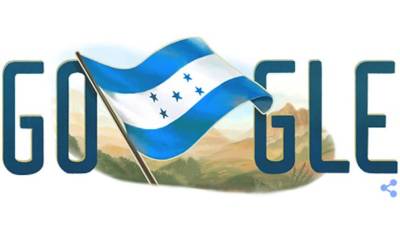 La imagen que aparece al entrar a Google Honduras.