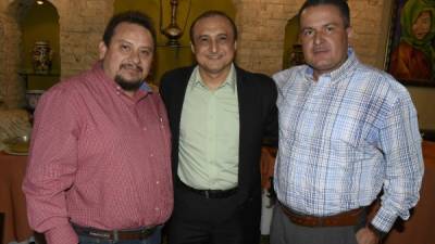 Marvin Zelaya, Damario Reyes y Marcos Perdomo.