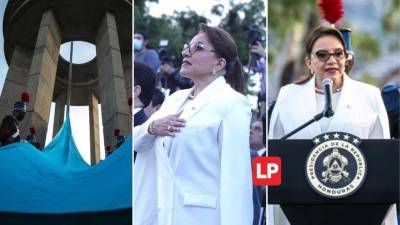 La presidenta de la República, Xiomara Castro, encabezó a tempranas horas de este jueves la izada de la bandera en la inauguración de las fiestas de independencia en Honduras.