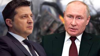 En imágenes Volodymyr Zelensky y Vladimir Putin.