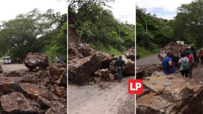 Las lluvias continúan ocasionando daños en el occidente de Honduras. Esta vez, un derrumbe bloqueó un tramo carretero en el municipio de Ceguaca, Santa Bárbara.