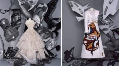 Diseños del 'fashion film' con los que Dior ha presentado su colección de Alta Costura dentro del calendario virtual de la Semana de la Moda de París.