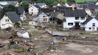Imagen de los daños ocasionados por fuertes inundaciones en el oeste de Alemania.