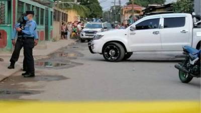Esta imagen corresponde al asesinato de un expolicía y su esposa ocurrido en octubre de 2020 en Chamelecón.