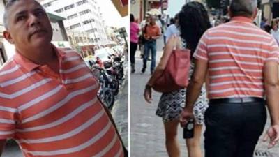 Este hombre fue sorprendido por un Oveth Gerardo Cruz filmando debajo del vestido de esta dama.